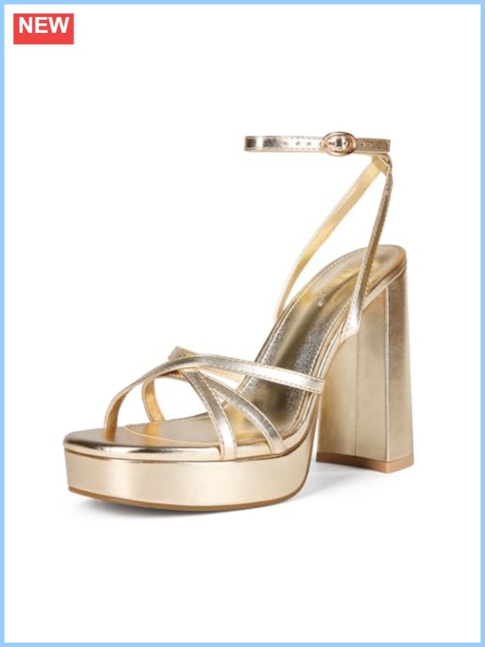 Strappy Chunky Platform Heels Women Lace-Up Thick High Heel Sandals